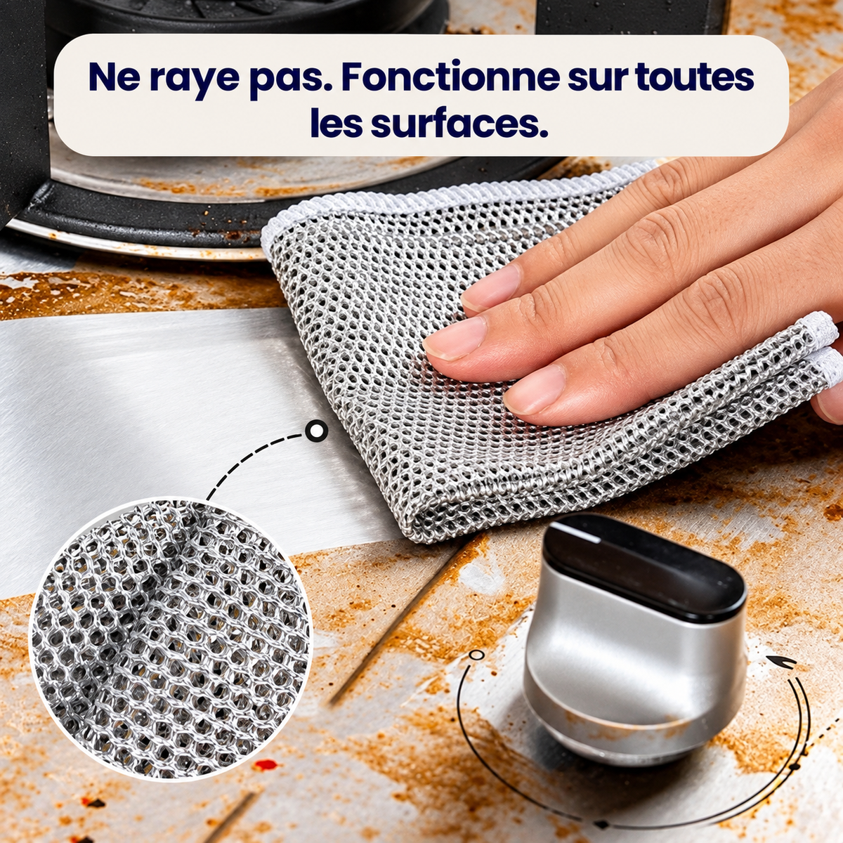 Le chiffon nettoyant anti-rayures