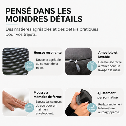 Coussin de voyage Cavelyo — confort et utilisation