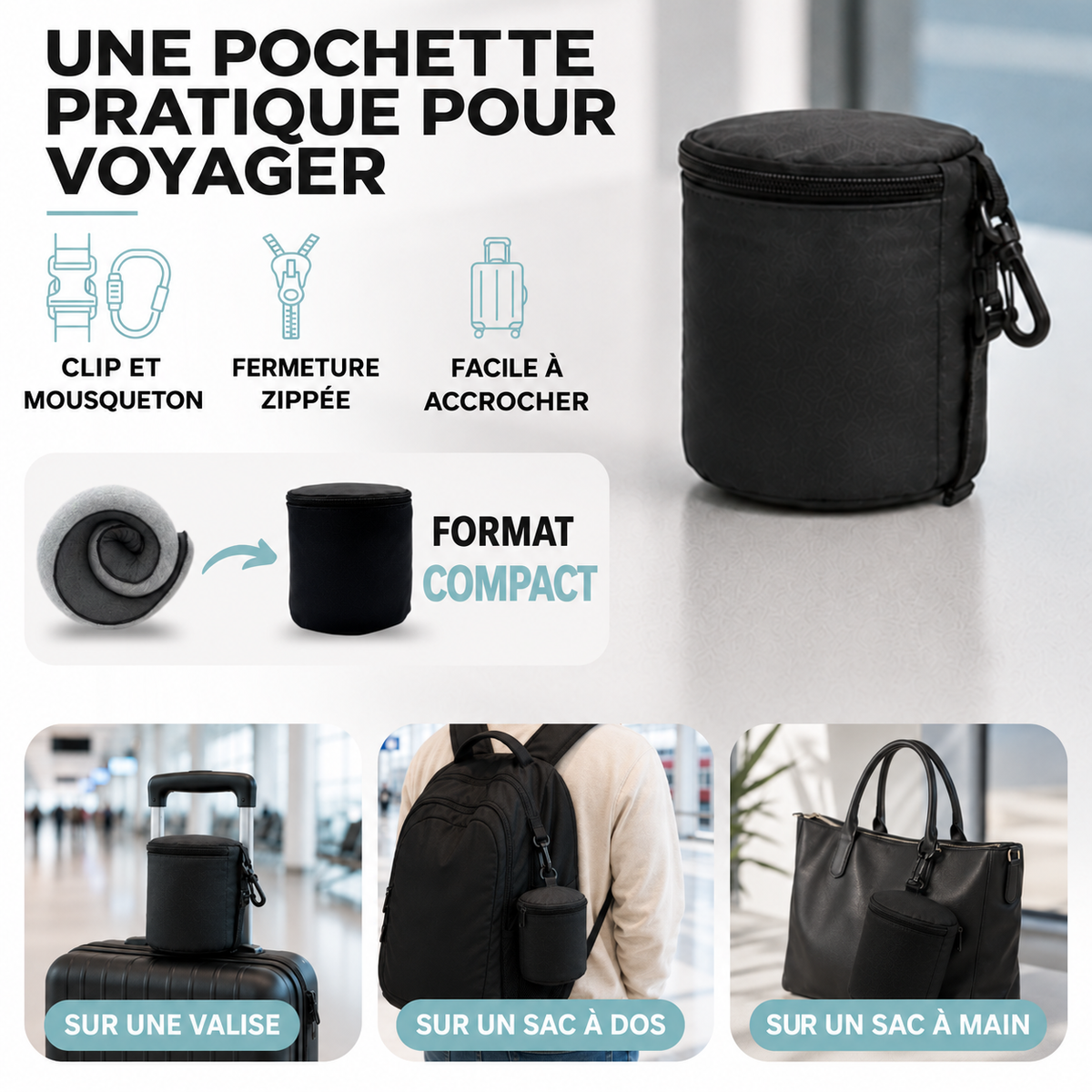 Coussin de voyage Cavelyo — présentation en français